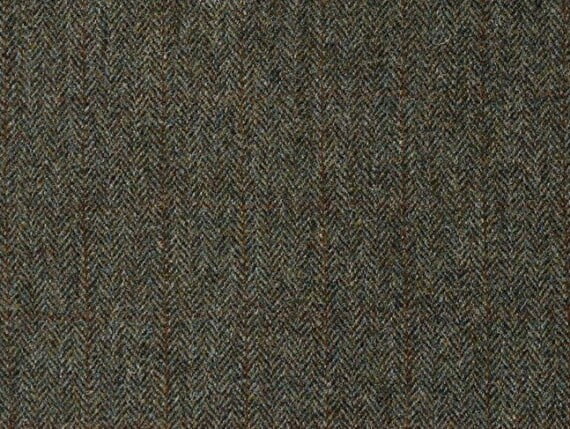 Harris Tweed forest fabric, herringbone upholstery fabric