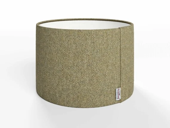 harris tweed lampshade, earth green lampshade